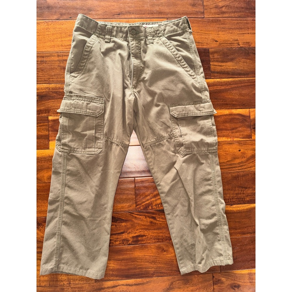 Wrangler Relaxed Fit Cargo Pants Men Khaki Cotton Size 32x34 Outdoor Casual‎